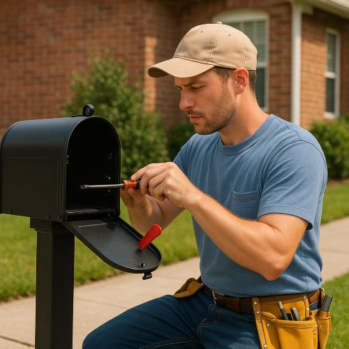 Professional mailbox repair technician in Omaha